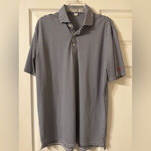 HOLDERNESS & BOURNE St. Ives Golf Course Black and White Striped Men's Shirt